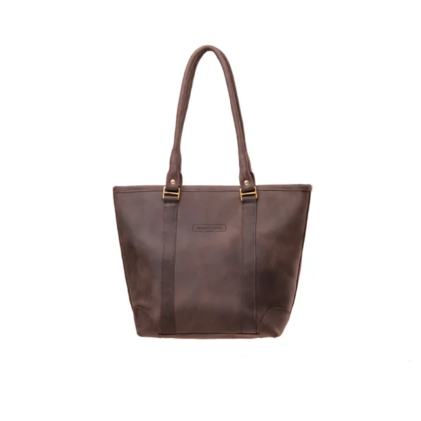 SandStorm Pull-up Leather Everlyne Tote Bags (Color; Mocha)