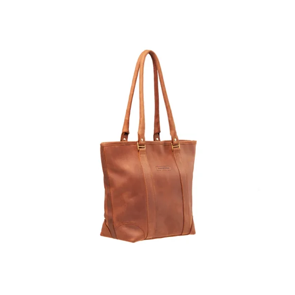 SandStorm Pull-up Leather Everlyne Tote Bags (Color; Tan