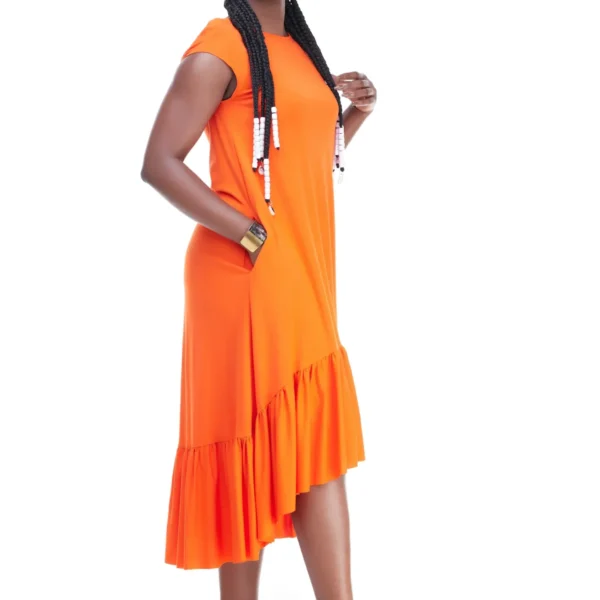 Vivo Lindi High Low Dress (Orange)